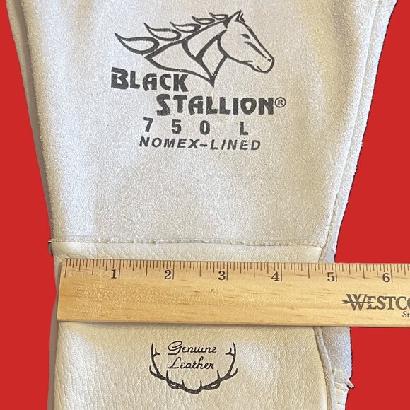 LEATHER WELDING GLOVES Black Stallion 750L Large PREMIUM ELK SKIN 1140A - Picture 9 of 11